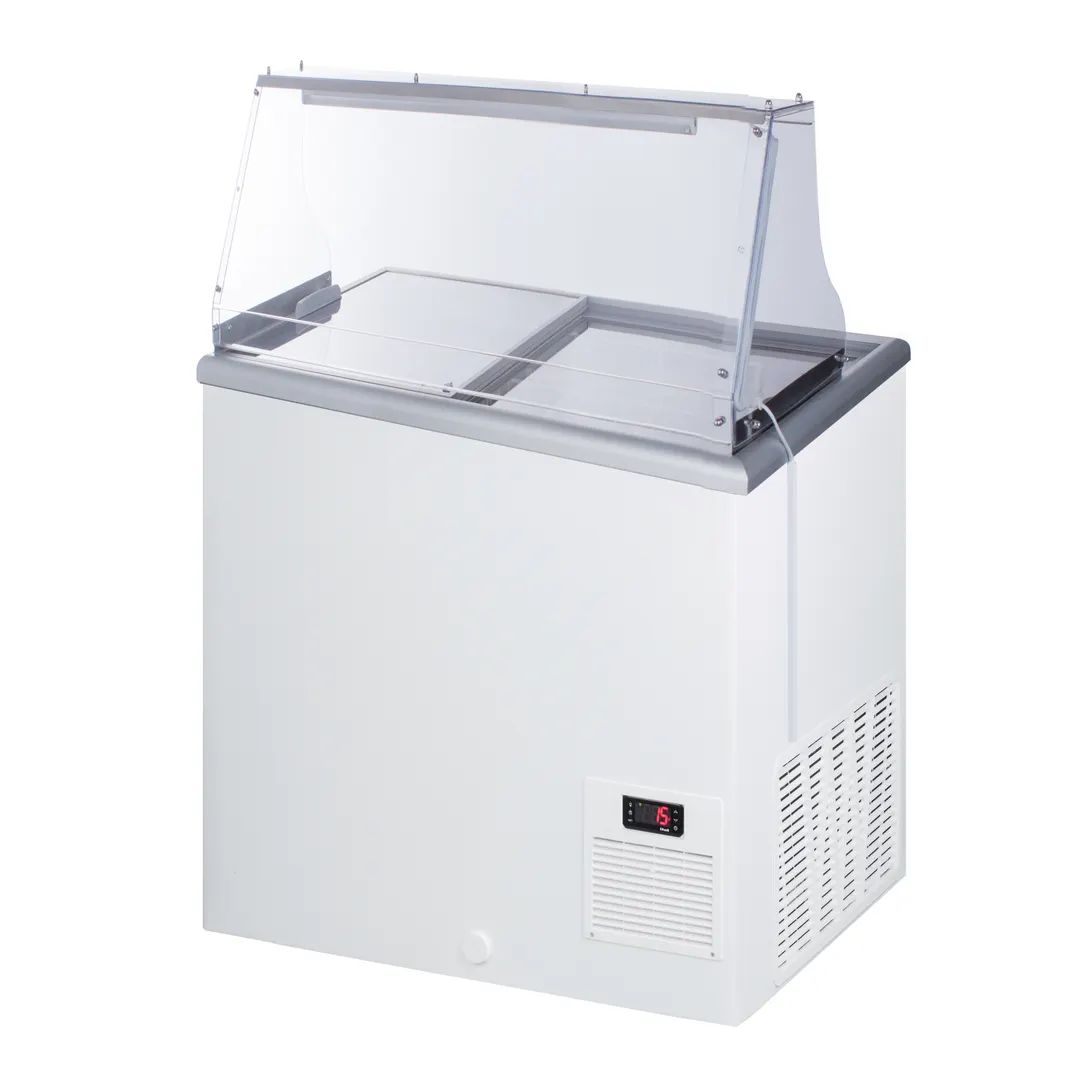 Summit NOVA22PDC 30" Gelato/Ice Cream Dipping Cabinet w/ Curved Sneeze Guard