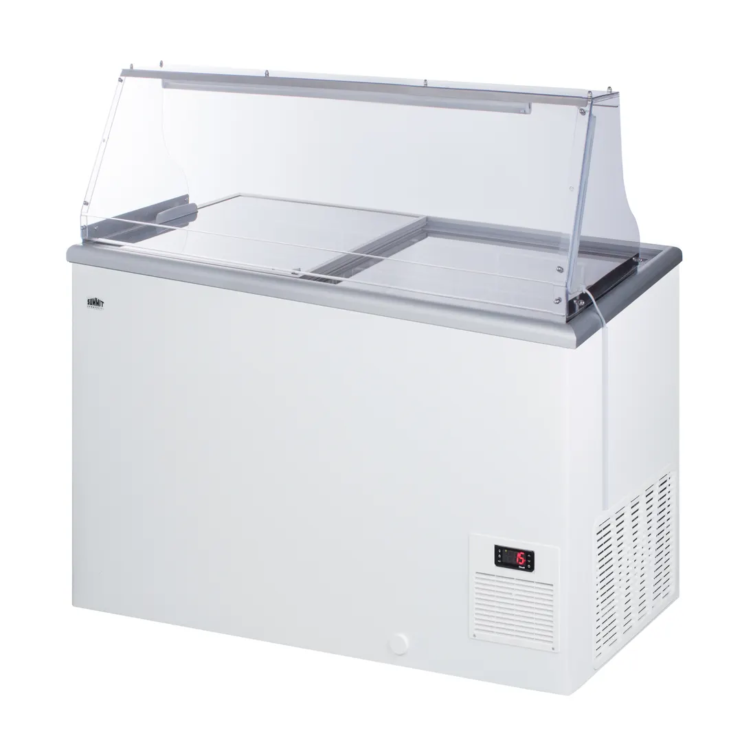 Summit NOVA35PDC 43" Gelato/Ice Cream Dipping Cabinet w/ Curved Sneeze Guard