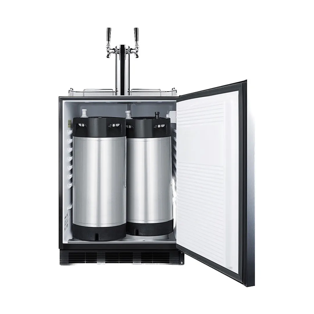 Summit SBC58BLBIADACFTWIN 24" Built-in Cold Brew Coffee Dispenser, ADA / 5.5 cu. ft. - 115V