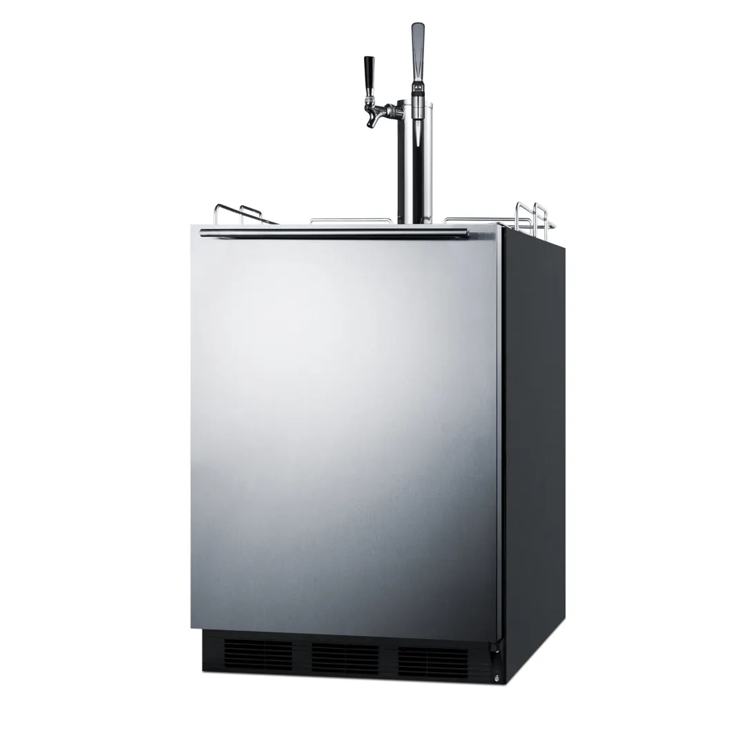 Summit SBC58BLBIADACMTWIN 24" Combo Nitro/Cold Brew Coffee Dispenser, ADA / 5.5 cu. ft. - 115V