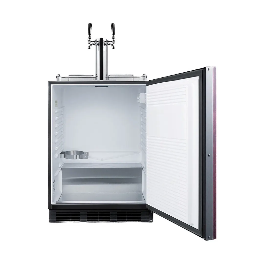 Summit SBC58BLBIADAIFCFTWIN 24" Cold Brew Coffee Dispenser, ADA / 5.5 cu. ft. - 115V