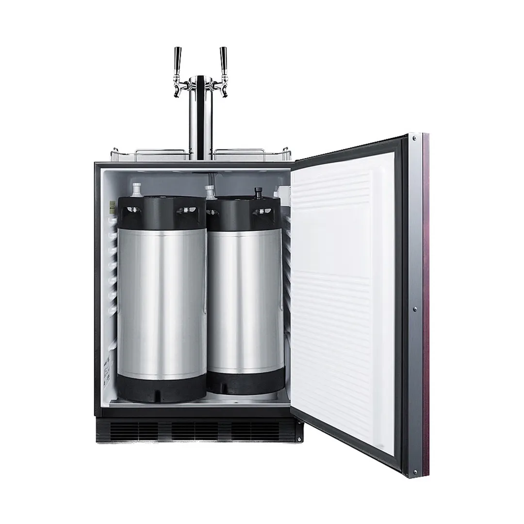 Summit SBC58BLBIADAIFCFTWIN 24" Cold Brew Coffee Dispenser, ADA / 5.5 cu. ft. - 115V