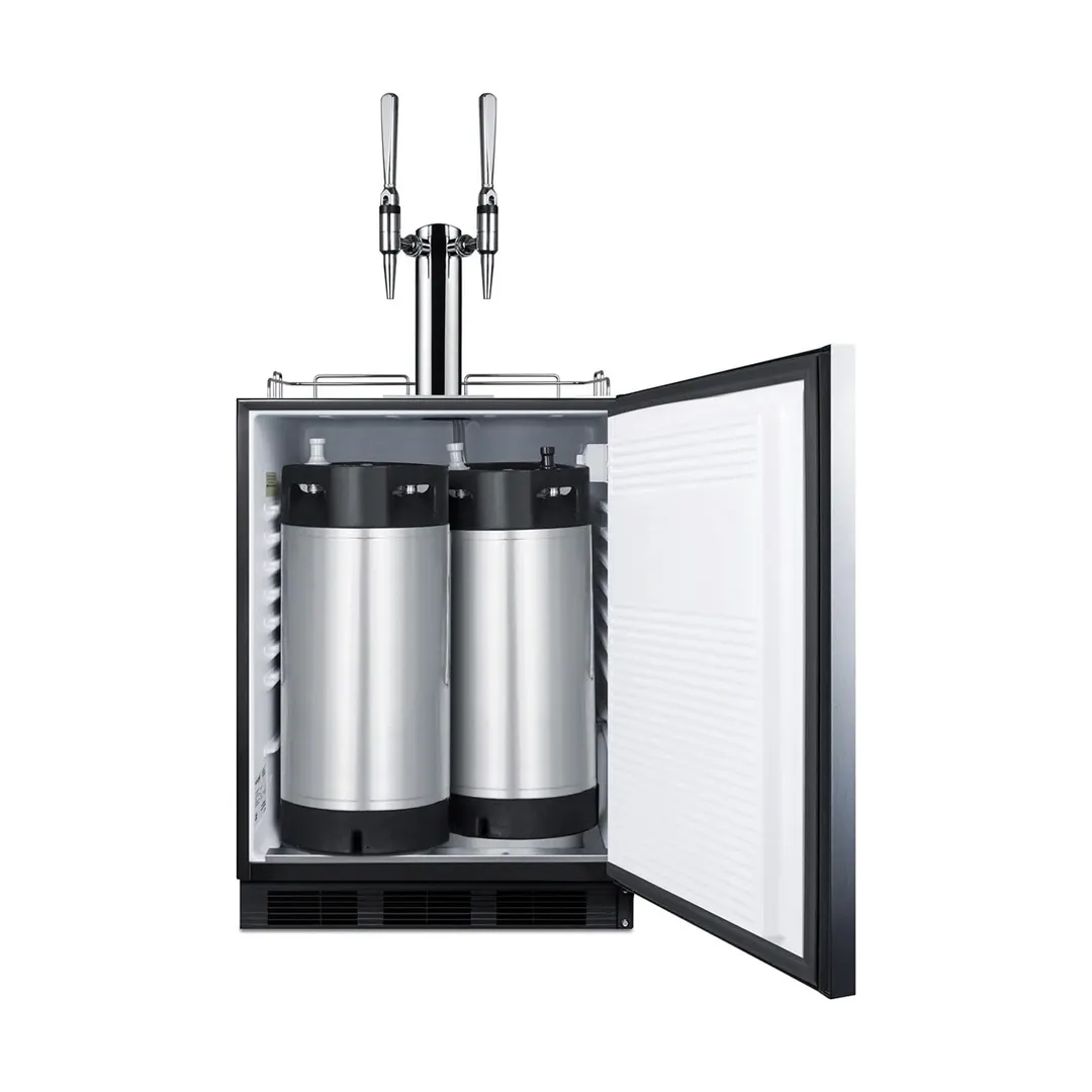 Summit SBC58BLBIADAIFNCFTWIN 24" Nitro Cold Brew Coffee Dispenser, ADA / 5.5 cu. ft. - 115V