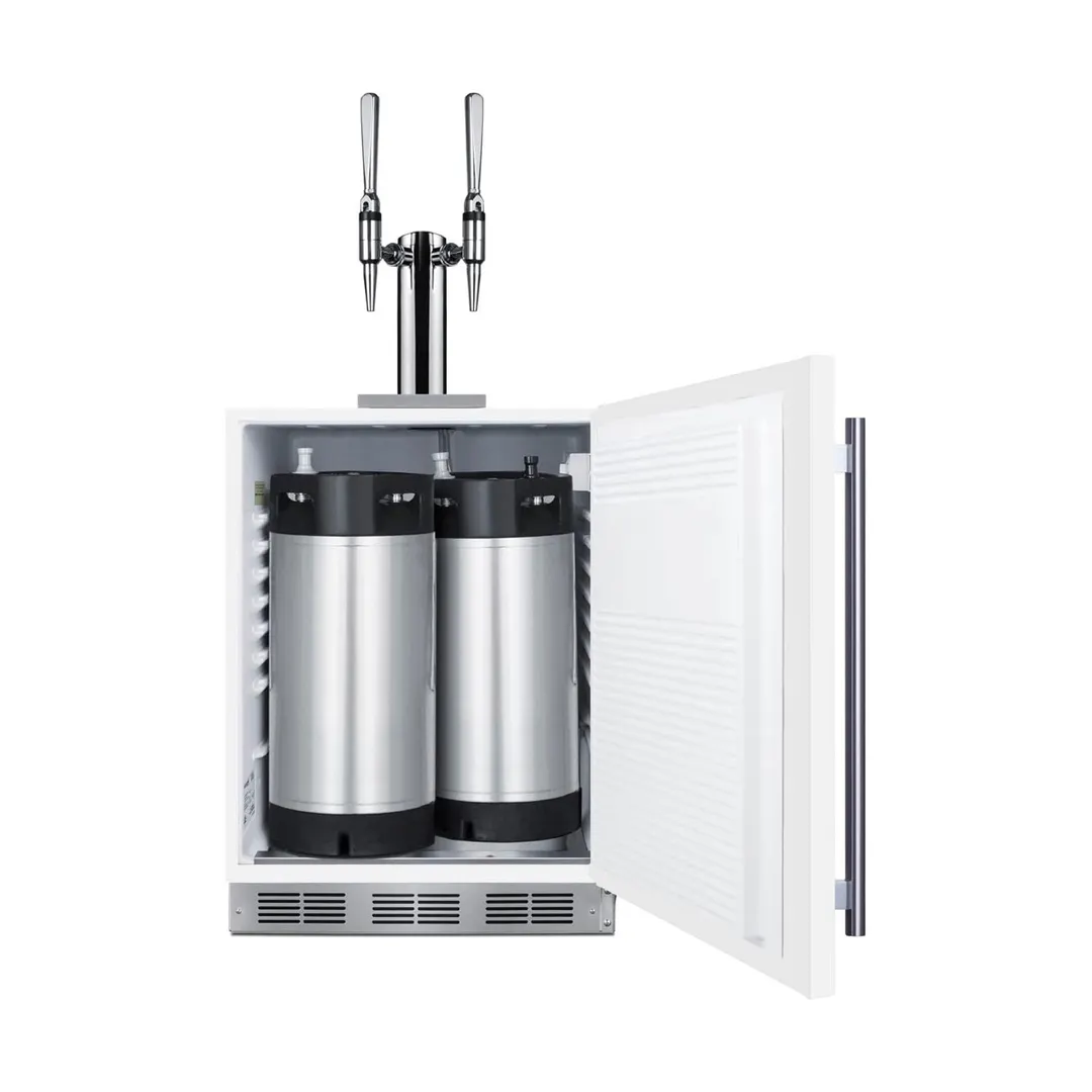 Summit SBC58WHBIADANCFTWIN 23" Draft Nitro Cold Brew Coffee Dispenser, ADA / White
