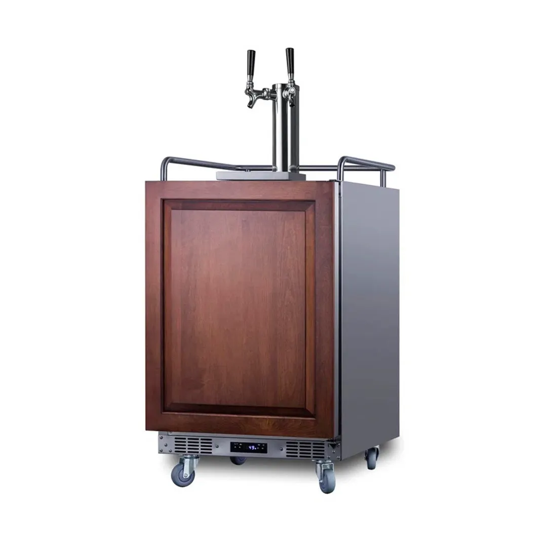 Summit SBC682PNRTWIN – 24" Wide 5.6 cu.ft. Stainless Steel Keg Cooler, Right‑Hand Door, Taps, 115V