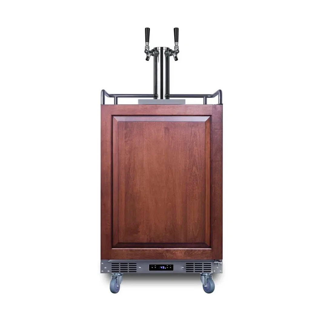 Summit SBC682PNRTWIN – 24" Wide 5.6 cu.ft. Stainless Steel Keg Cooler, Right‑Hand Door, Taps, 115V