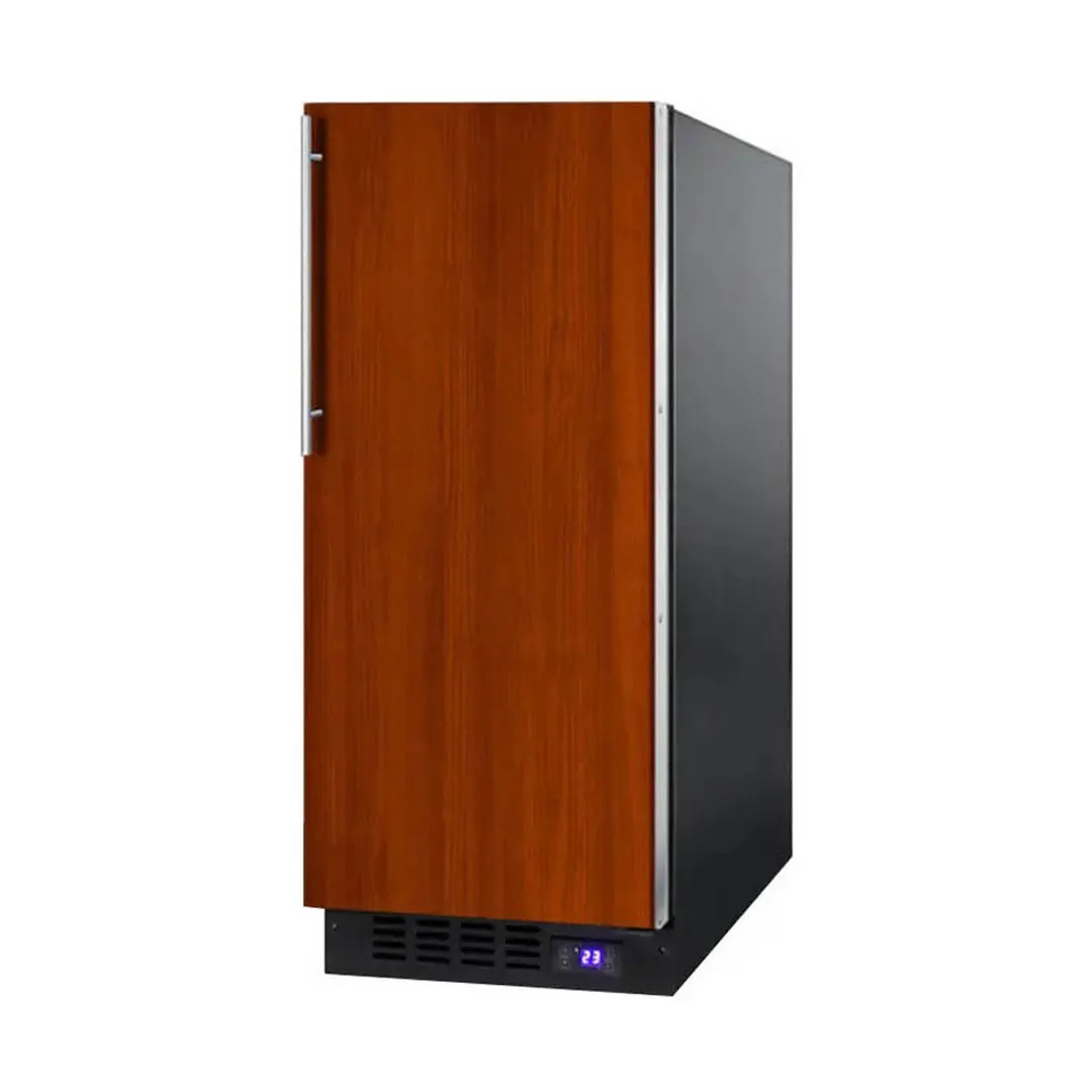 Summit SCFF1533BIF 23" Built-in or Freestanding Undercounter Freezer in Black, w/ Panel Ready Door, 2.4 cu. ft.
