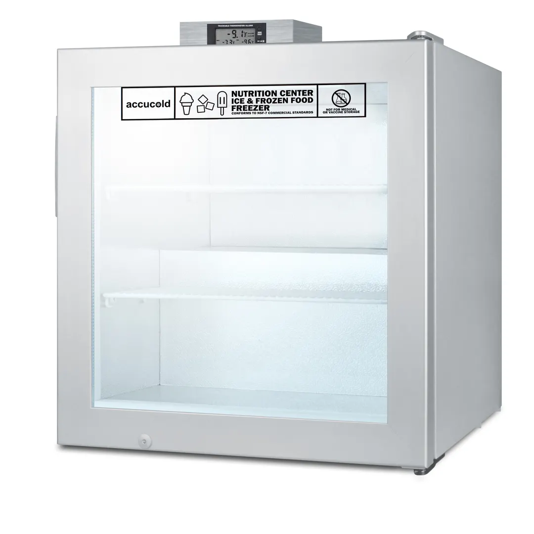 Accucold SCFU386NZ - 23" Countertop Glass Door Freezer, 2.0 cu.ft., -4°F to 5°F, ETL Certified