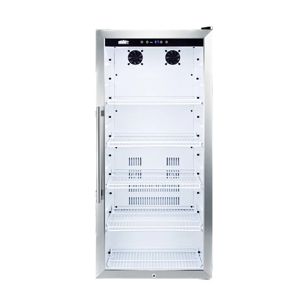 Summit SCR1006CSS Beverage Center with Locking Glass Door, Stainless Steel Exterior, 9 cu.ft
