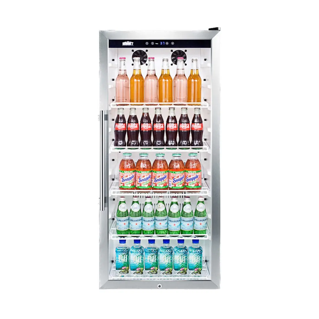 Summit SCR1006CSS Beverage Center with Locking Glass Door, Stainless Steel Exterior, 9 cu.ft