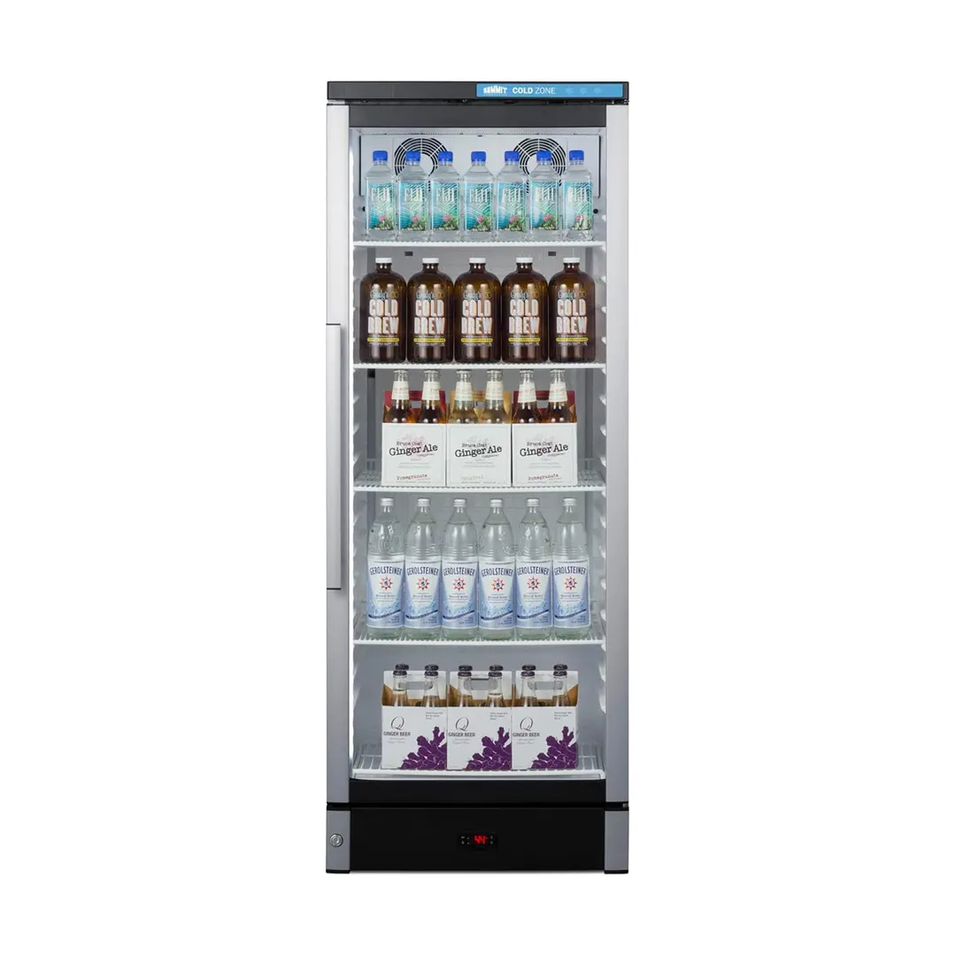 Summit SCR1154 23" Slim Merchandiser Refrigerator w/ Right Hinged Glass Door, 9.9 cu. ft.