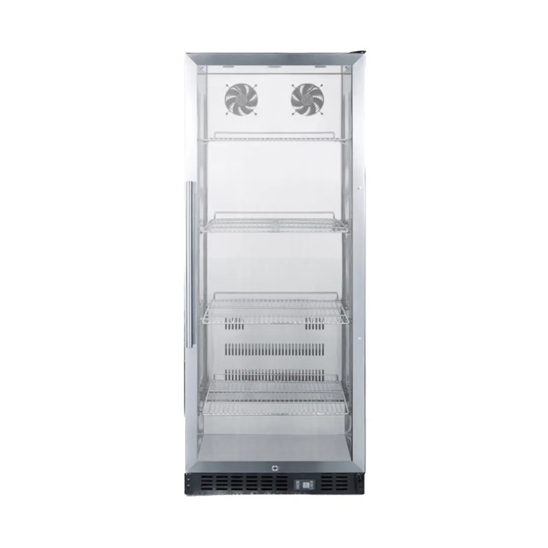 Summit SCR1156CSS Beverage Merchandiser with Locking Glass Door, 11 cu.ft