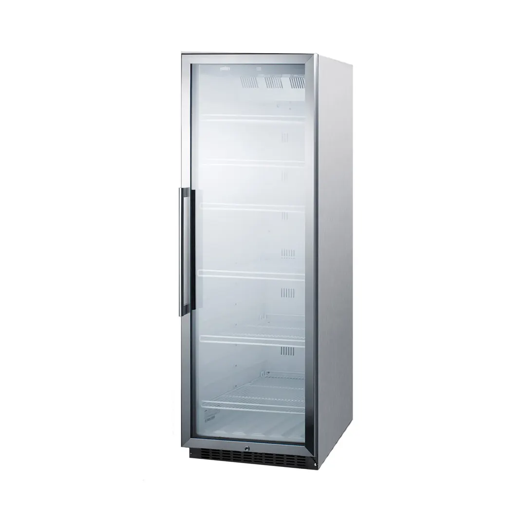 Summit SCR1400WCSS Beverage Center with Right Hinged Glass Door, Stainless Steel, 12.6 cu.ft