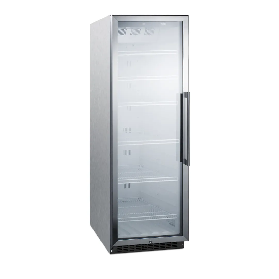 Summit SCR1400WLHCSS Beverage Center w/ Left Hinged Glass Door, Stainless Steel, 12.6 cu.ft