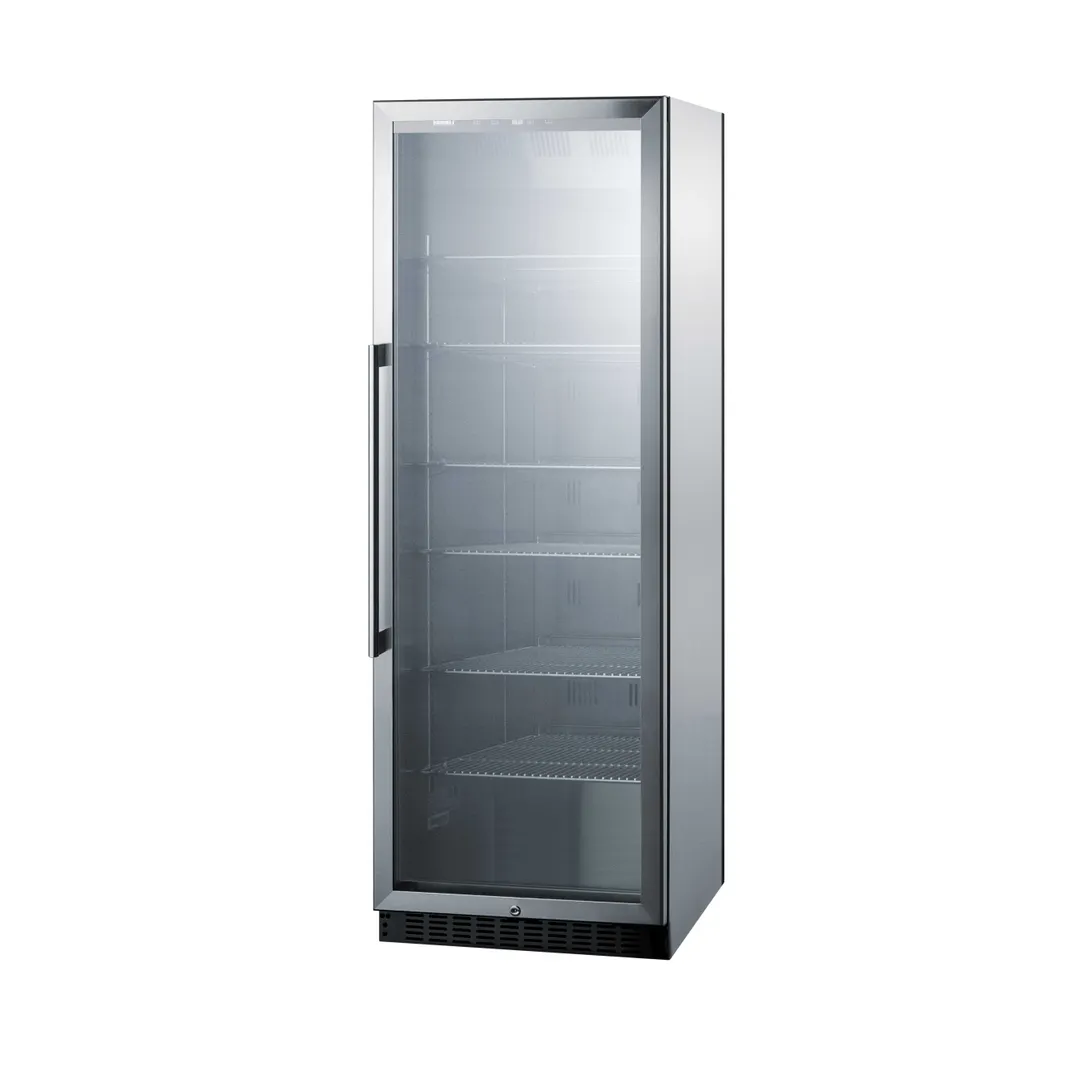 Summit SCR1401CSS 24" Beverage Center w/ Right Hinged Glass Door, Stainless Steel, 12.6 cu. ft.