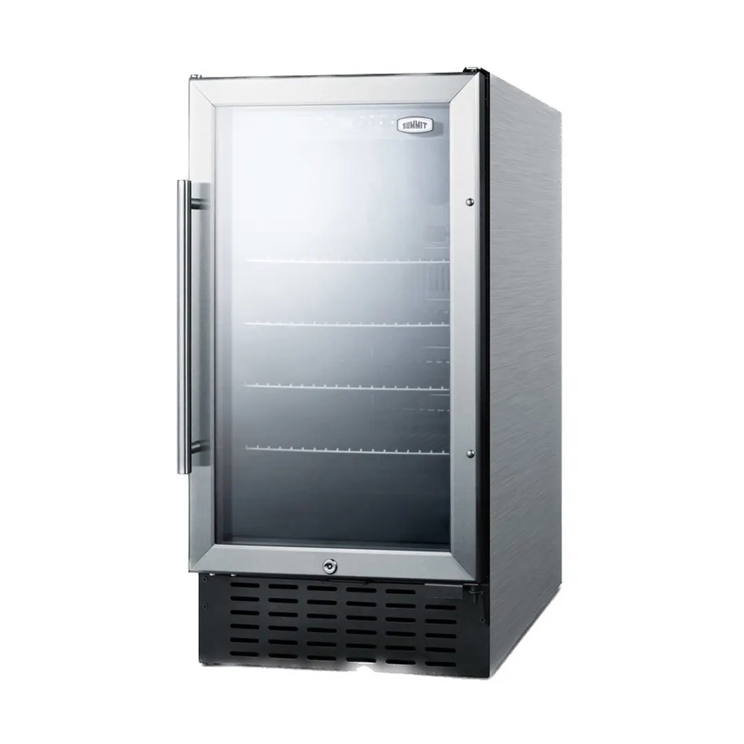 Summit SCR1841BCSSADA 18" Beverage Center with Glass Door, Stainless Steel, 2.7 cu.ft