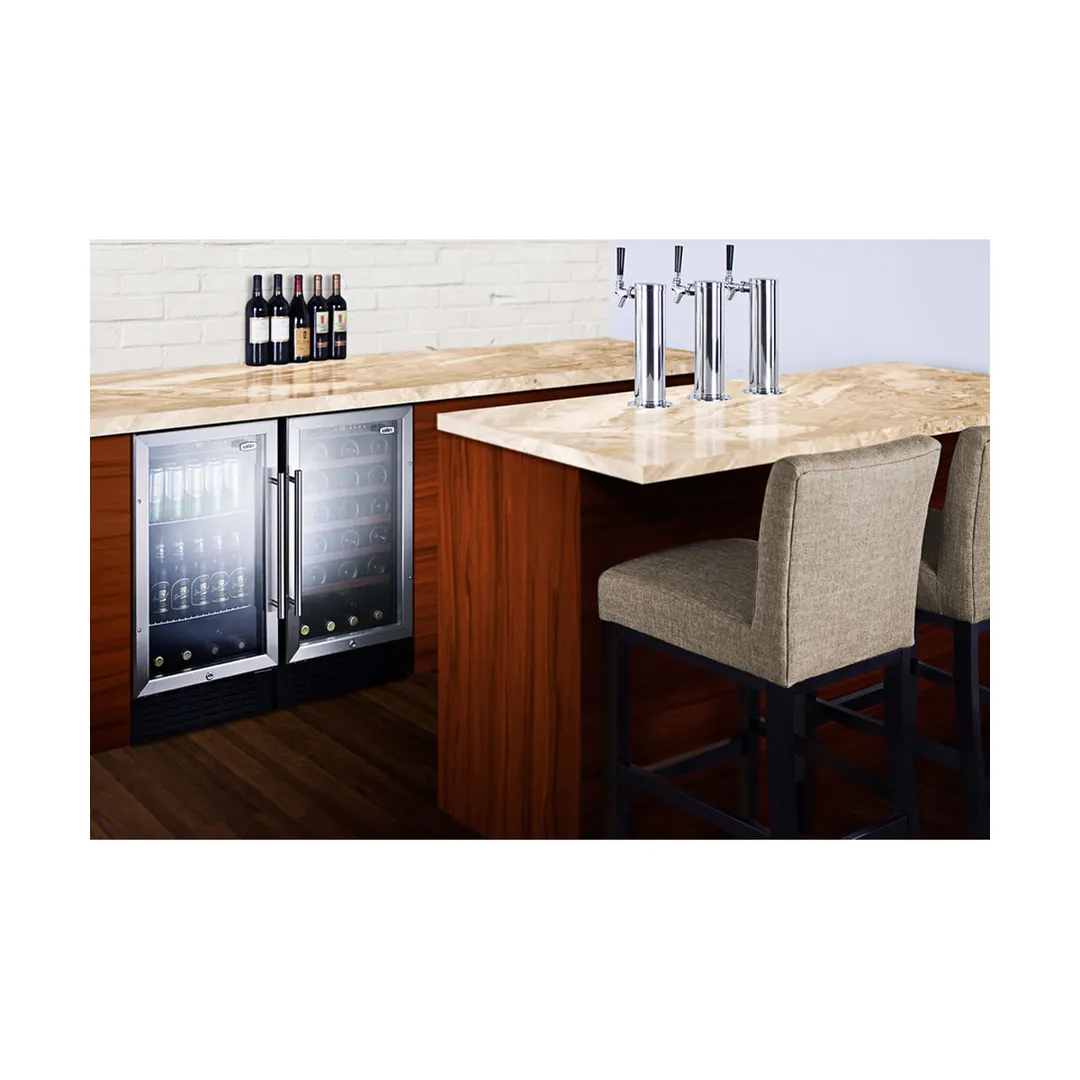 Summit SCR1841BCSSADA 18" Beverage Center with Glass Door, Stainless Steel, 2.7 cu.ft