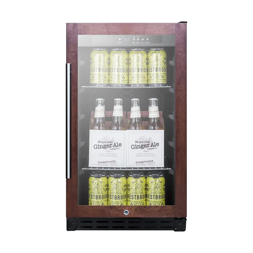 Summit SCR1841BPNRADA 17" Panel-Ready Glass Door Beverage Merchandiser, 2.7 cu. ft.