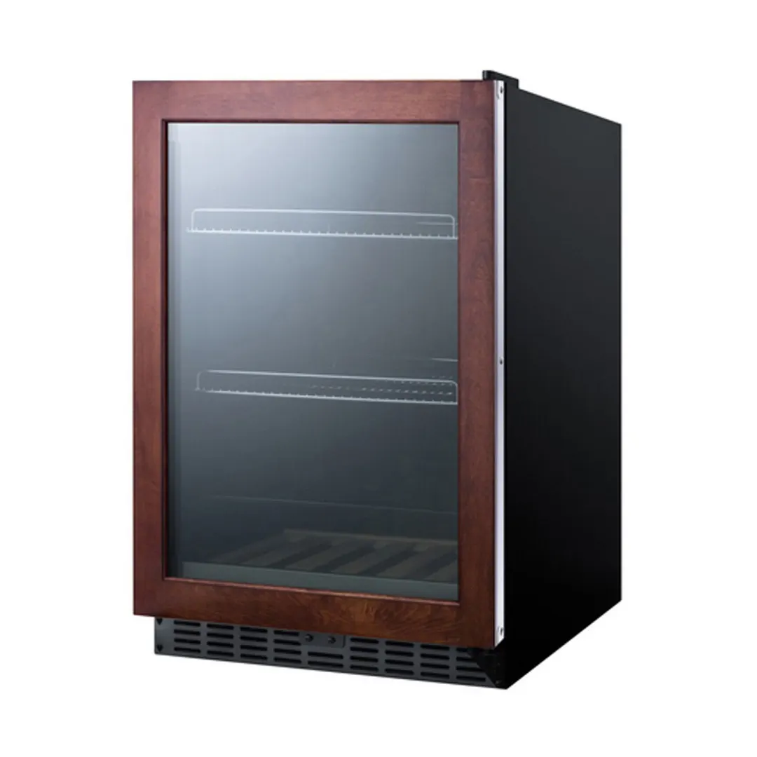 Summit SCR2466BPNR 23" 1-Section Panel Ready Glass Door Beverage Merchandiser, 6 Bottle
