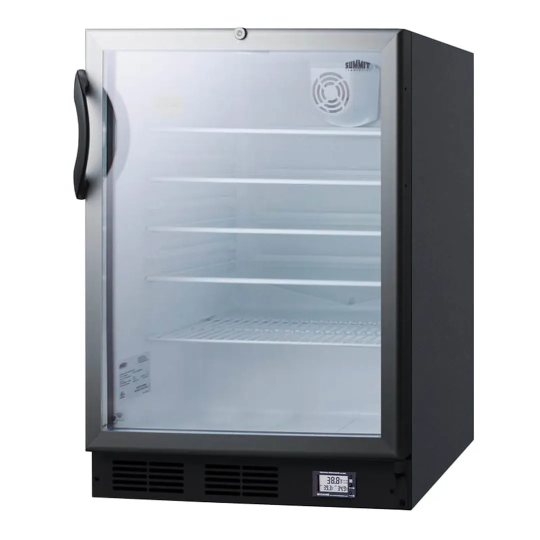 Accucold SCR600BGLBINZADA Built-in Glass Door Undercounter Nutrition Center Refrigerator, ADA Compliant, 5.5 cu. ft.