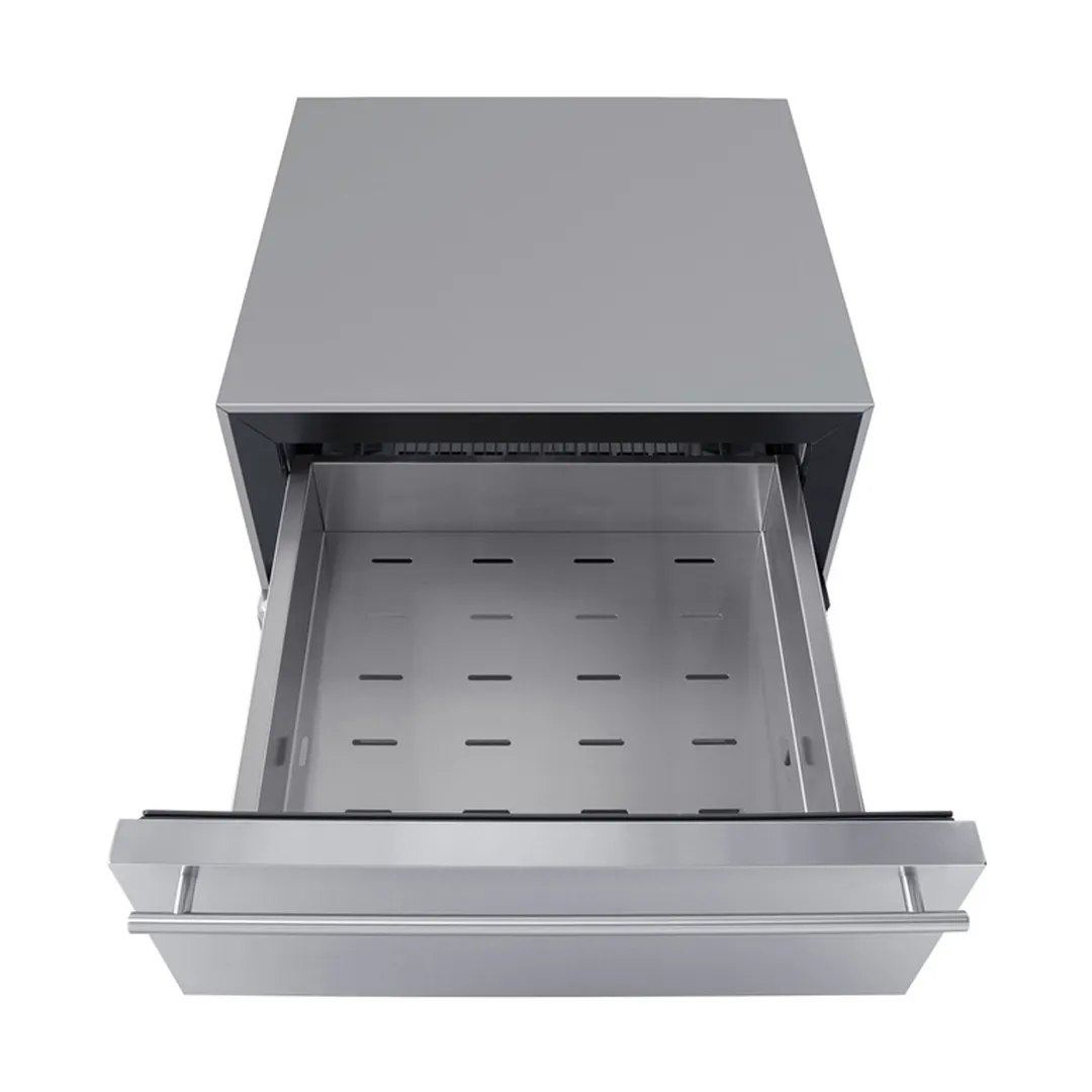 Summit SCR615TDCSS 24" Built-in Glass Door Undercounter Refrigerator in Stainless Steel, w/ 1 Drawer, 4.8 cu. ft.