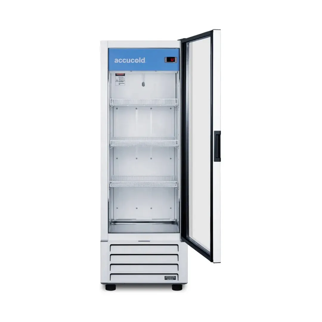 Summit SCR801G 21" Merchandiser Refrigerator w/ Hinged Glass Door, White, 7.56 cu. ft.