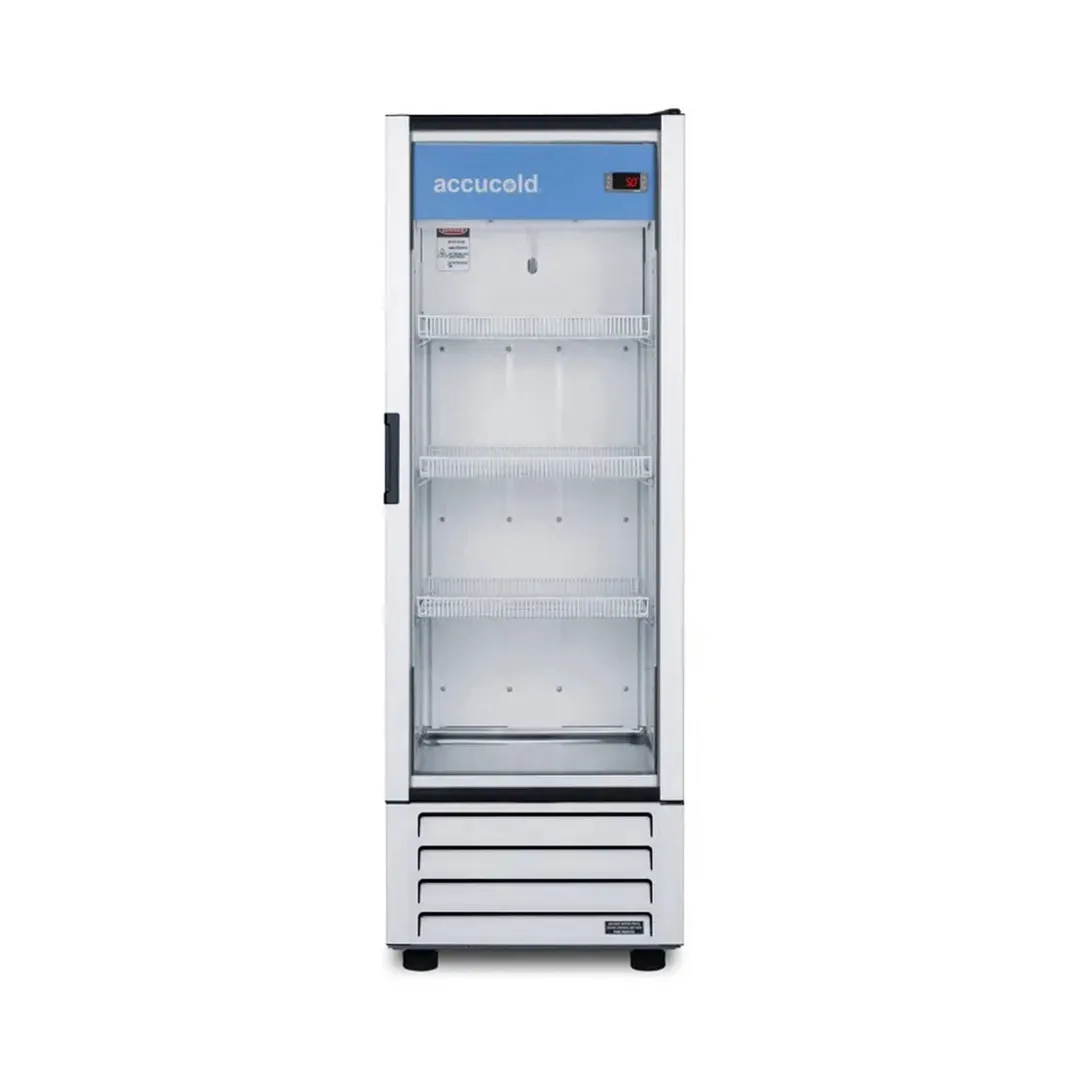 Summit SCR801G 21" Merchandiser Refrigerator w/ Hinged Glass Door, White, 7.56 cu. ft.