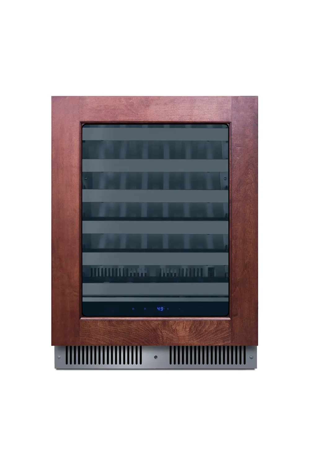 Summit SDHW2442PNR Wine Cooler 24" Wide, 1.8 cu.ft., Black, Glass, 6 Shelves, LED, 41‑68°F, Reversible