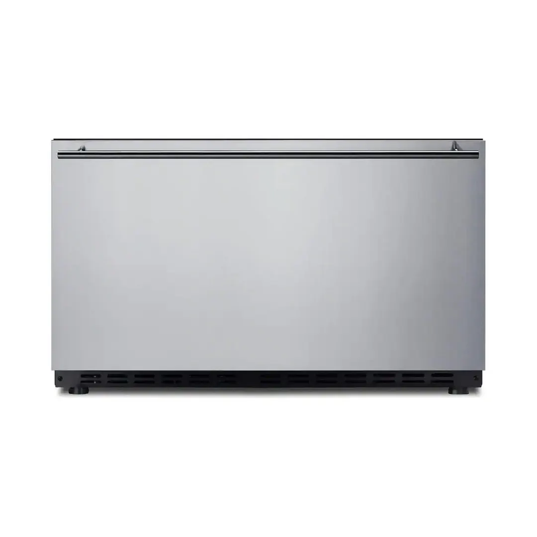 Summit SDR30 29" Built-in Stainless Steel 1-Drawer Undercounter Refrigerator in Black, 2.5 cu. ft.