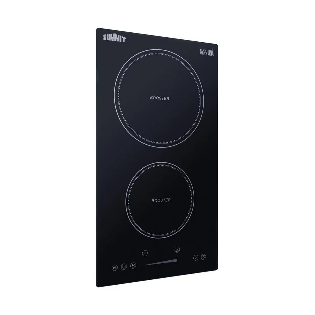 Summit SINC2B230B 12" W Drop-In Induction Range, 2 Burners