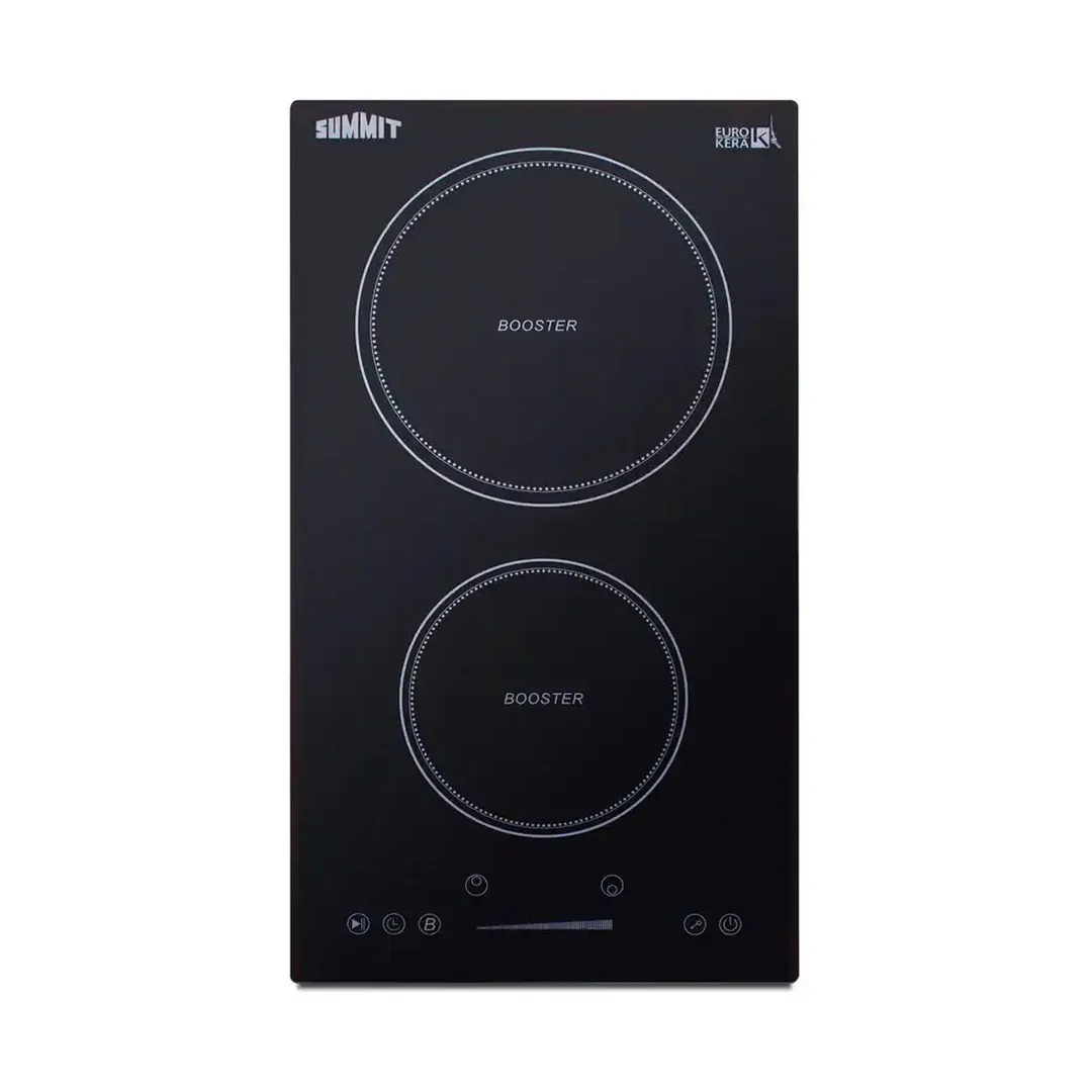 Summit SINC2B230B 12" W Drop-In Induction Range, 2 Burners