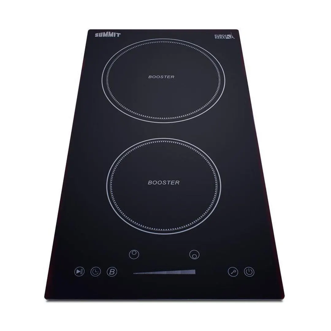 Summit SINC2B230B 12" W Drop-In Induction Range, 2 Burners