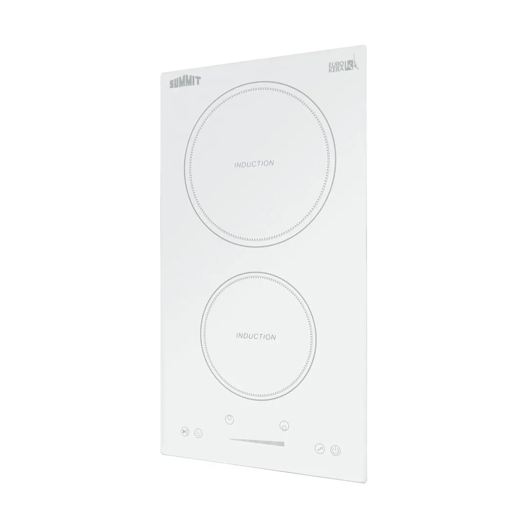 Summit SINC2B231W 12"W Induction Cooktop, 2 Burners