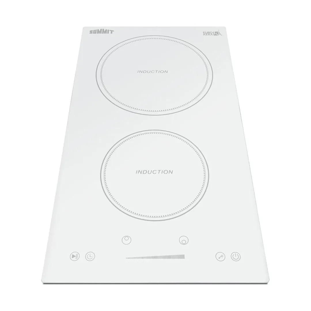 Summit SINC2B231W 12"W Induction Cooktop, 2 Burners