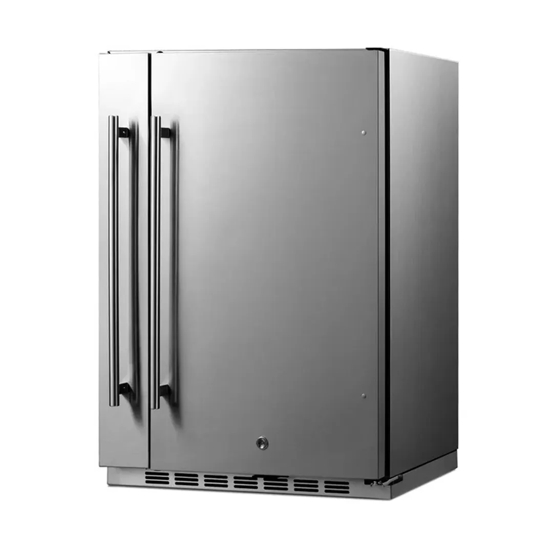 Summit SPR196OS24 24" Built-in Outdoor Refrigerator in Stainless Steel, w/ Side Storage, 3.13 cu. ft.