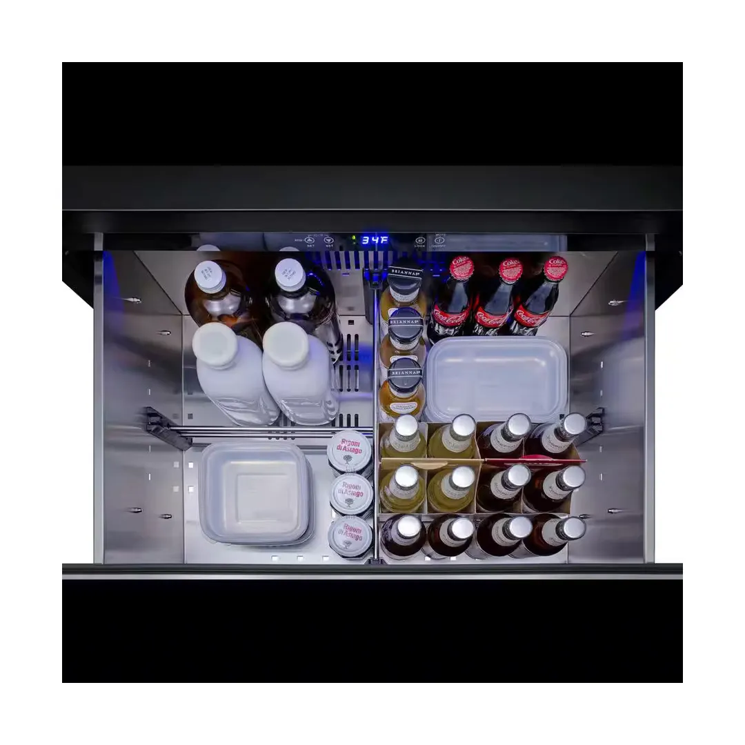 Summit SPR3032D 30" Built-in Outdoor Stainless Steel 2-Drawers Refrigerator in Black, 5.4 cu ft.