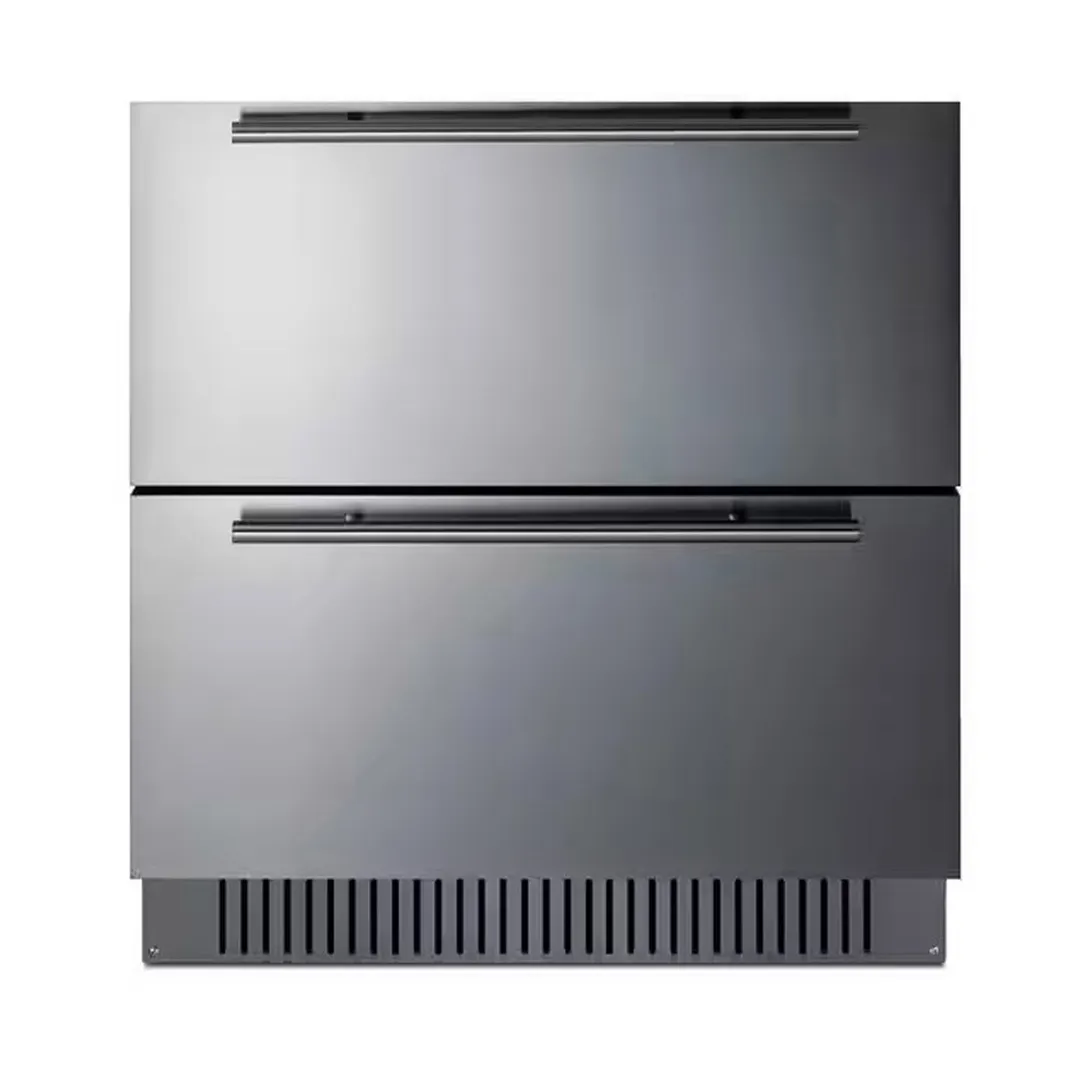Summit SPR3032DADA 30" Built-in Outdoor Stainless Steel 2-Drawers Refrigerator in Black, ADA Compliant, 5.4 cu ft.