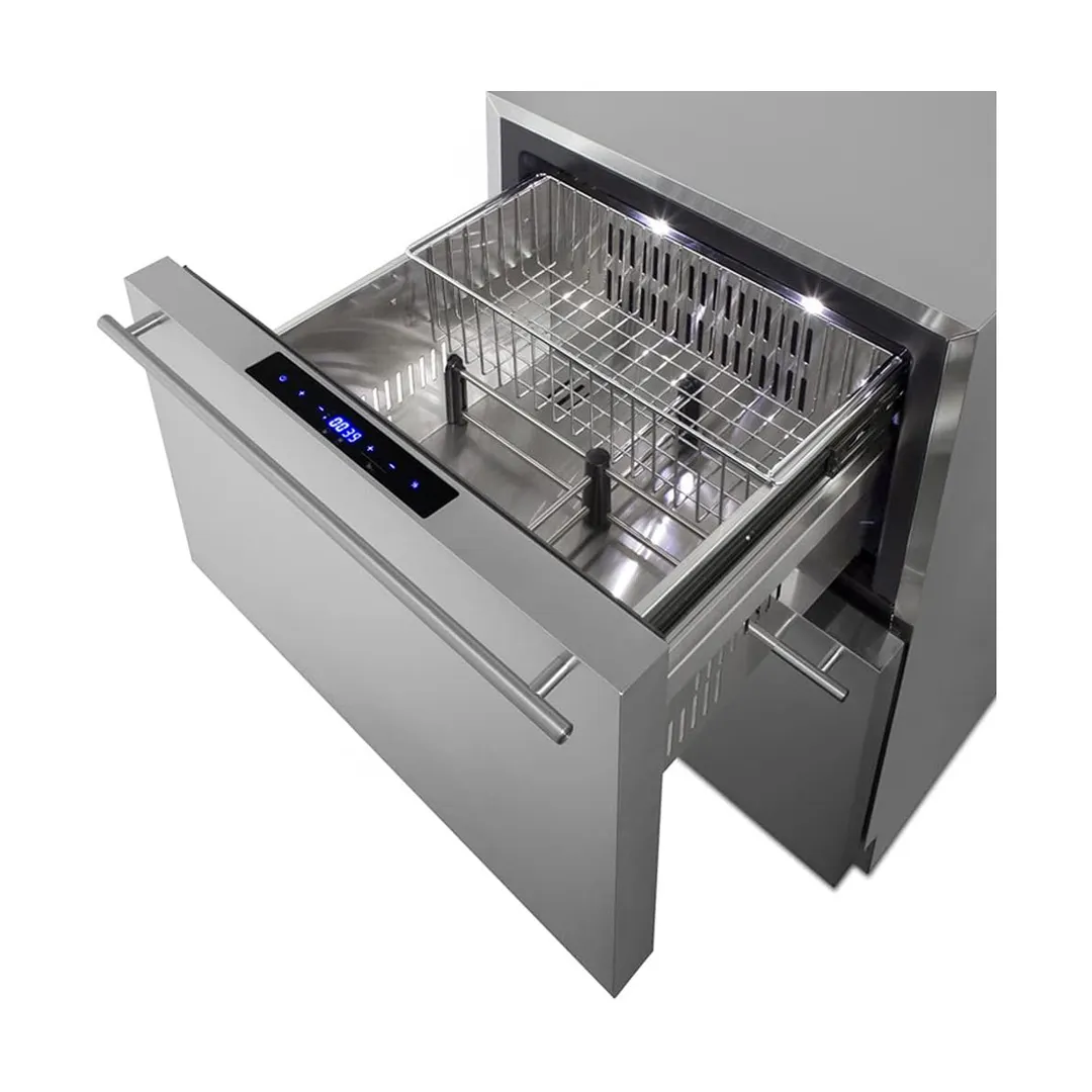 Summit SPRF34D 24" Built-in or Freestanding Refrigerator Freezer w/ Panel Ready 2 Drawers, 3.9 cu. ft.