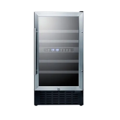 Summit SWC182ZADA 18" Glass Door Wine Refrigerator, Dual Temperature, 28 Bottles