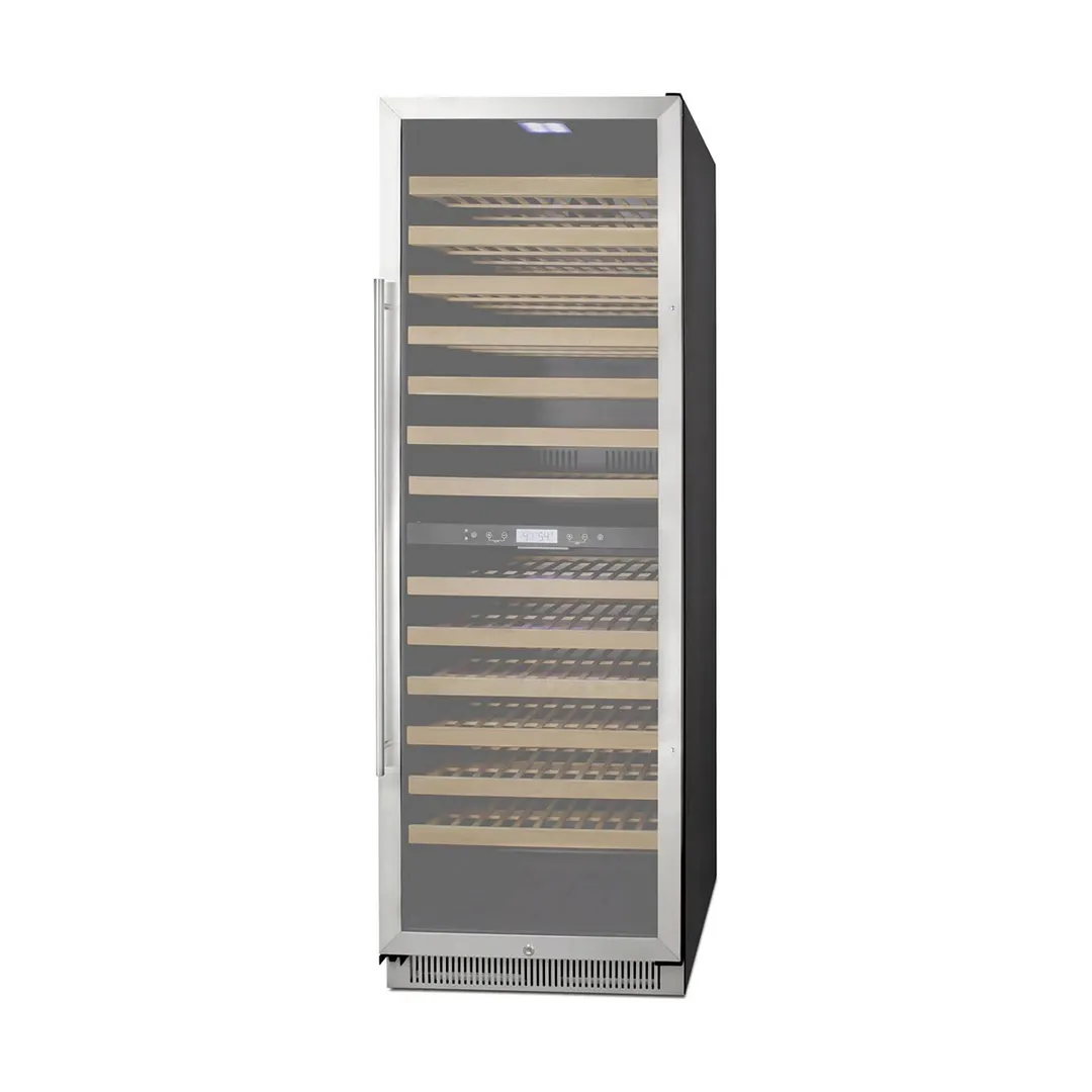Summit SWC1966B 24" Glass Door Wine Refrigerator, Dual Temperature, 162 Bottles