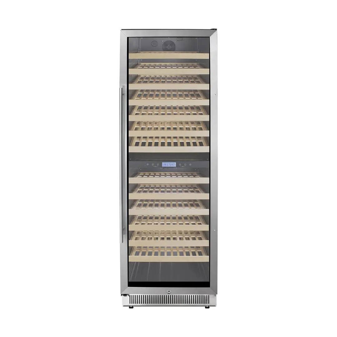 Summit SWC1966B 24" Glass Door Wine Refrigerator, Dual Temperature, 162 Bottles
