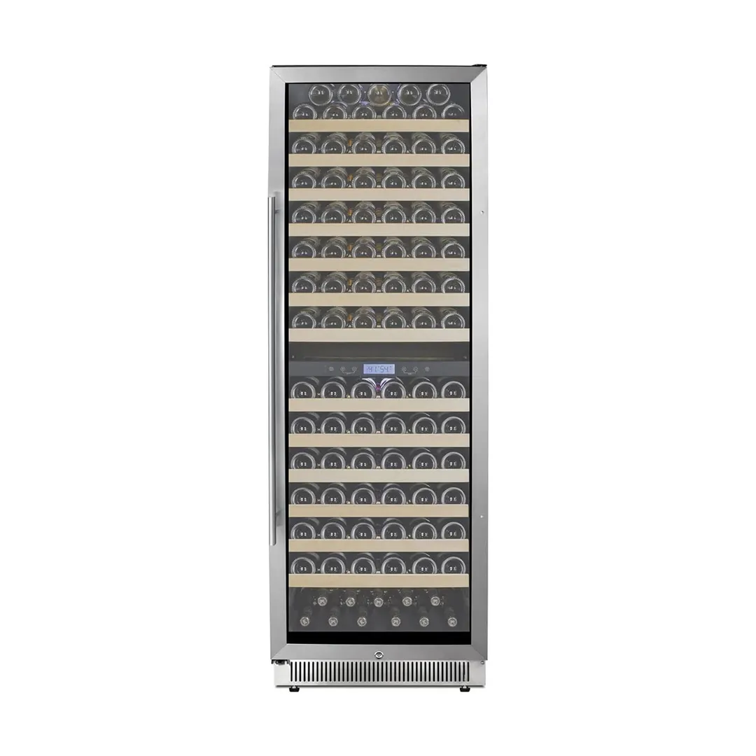 Summit SWC1966B 24" Glass Door Wine Refrigerator, Dual Temperature, 162 Bottles