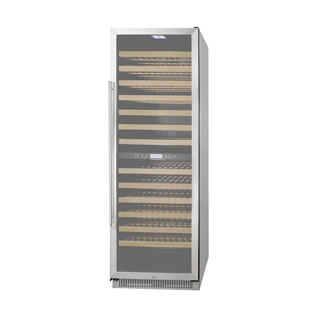 Summit SWC1966BCSS 24" Glass Door Wine Refrigerator, Dual Temperature, 162 Bottles