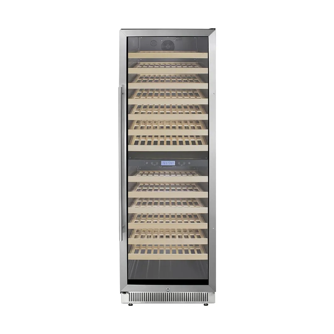 Summit SWC1966BCSS 24" Glass Door Wine Refrigerator, Dual Temperature, 162 Bottles