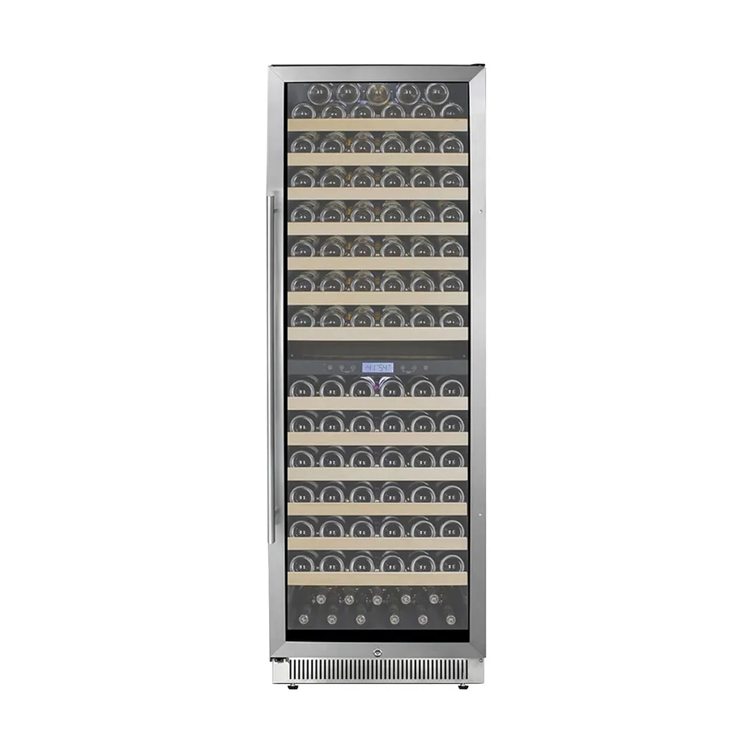 Summit SWC1966BCSS 24" Glass Door Wine Refrigerator, Dual Temperature, 162 Bottles