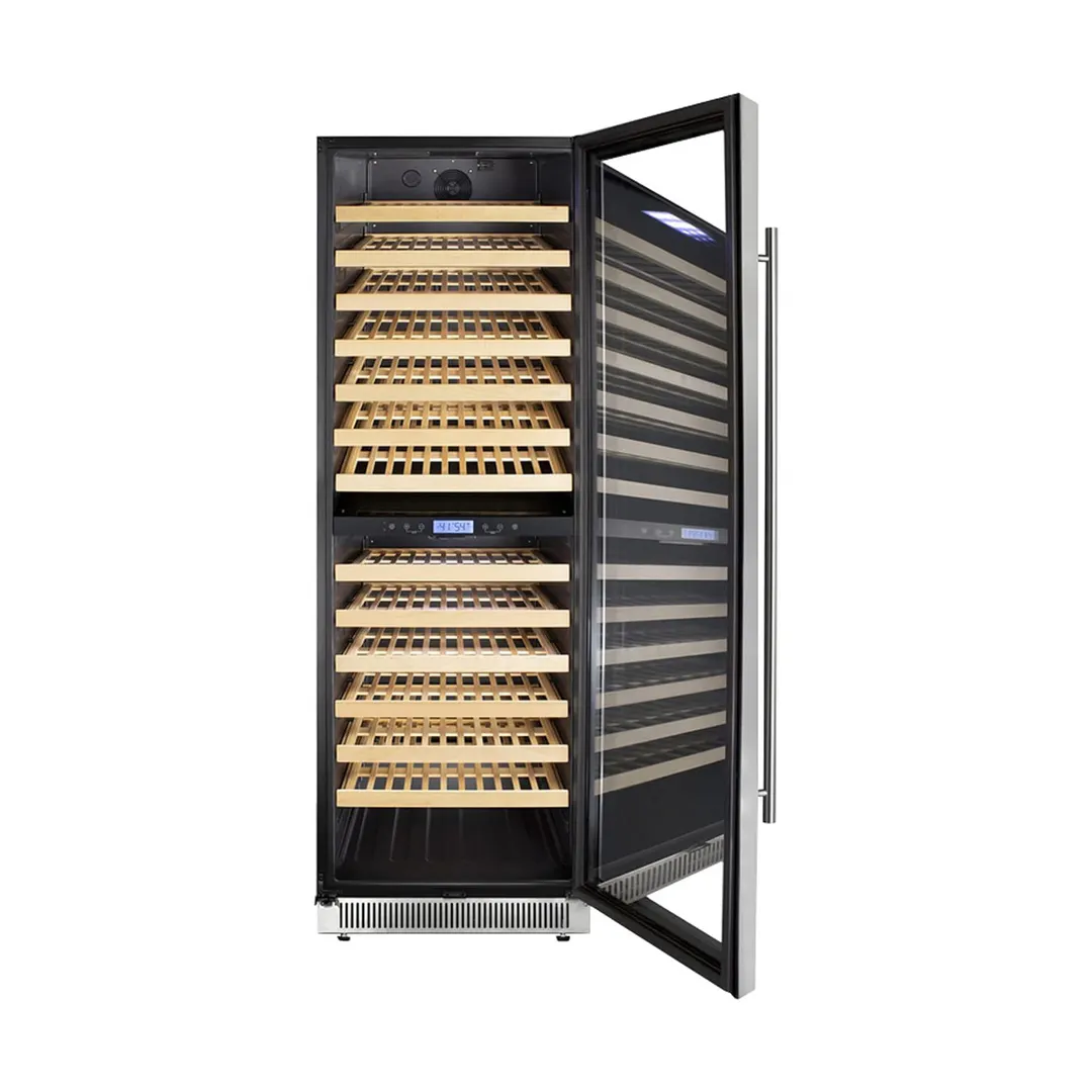 Summit SWC1966BCSS 24" Glass Door Wine Refrigerator, Dual Temperature, 162 Bottles