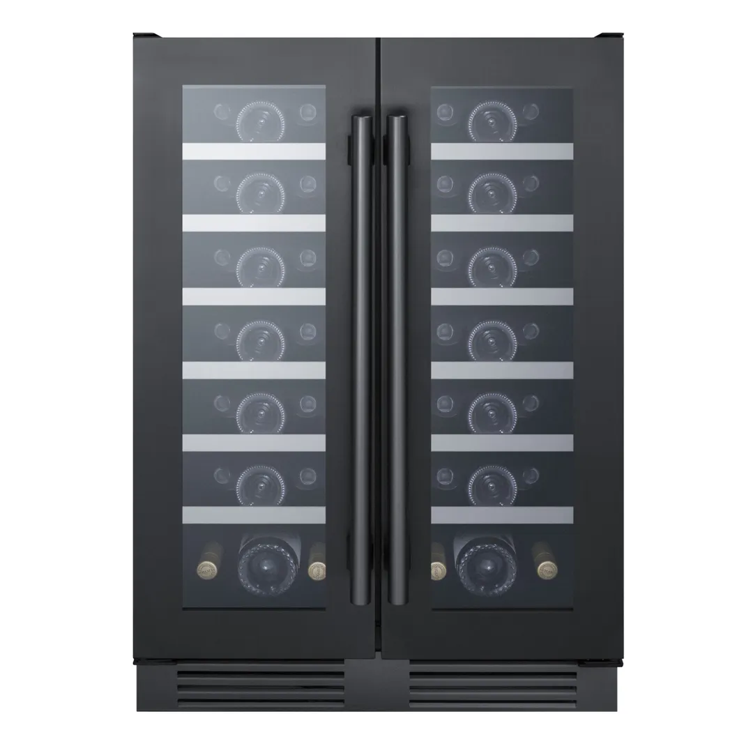 Summit SWC24GKS 23" Glass Door Wine Refrigerator, Dual Temperature, 42 Bottles