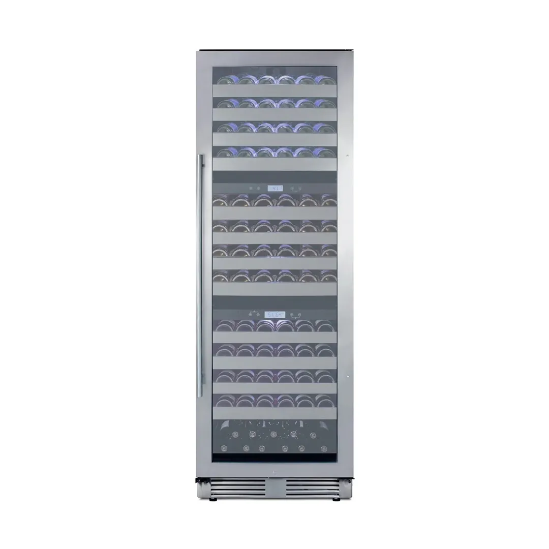Summit SWCP1988T 24" Glass Door Wine Refrigerator, Three Temperature, 149 Bottles