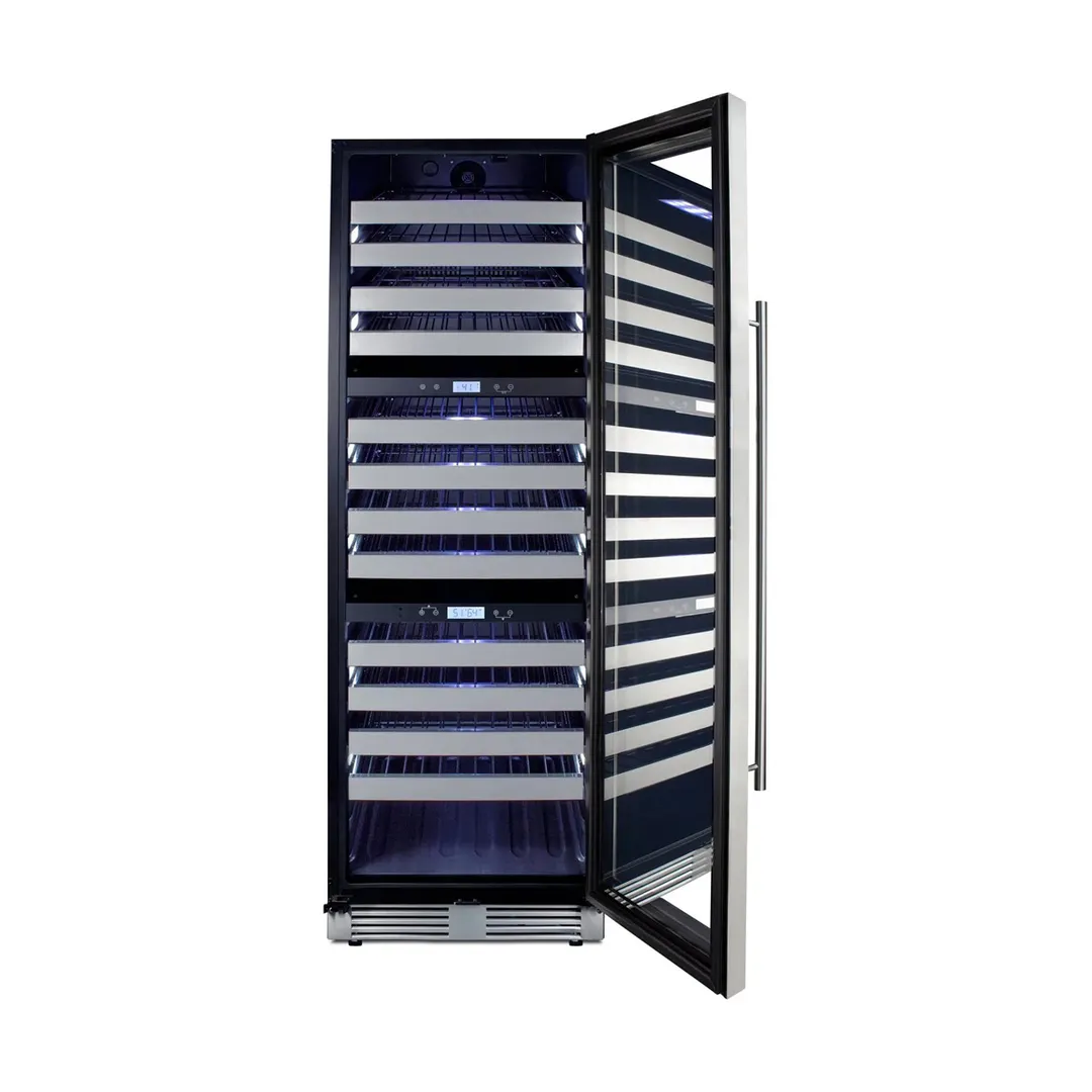 Summit SWCP1988T 24" Glass Door Wine Refrigerator, Three Temperature, 149 Bottles