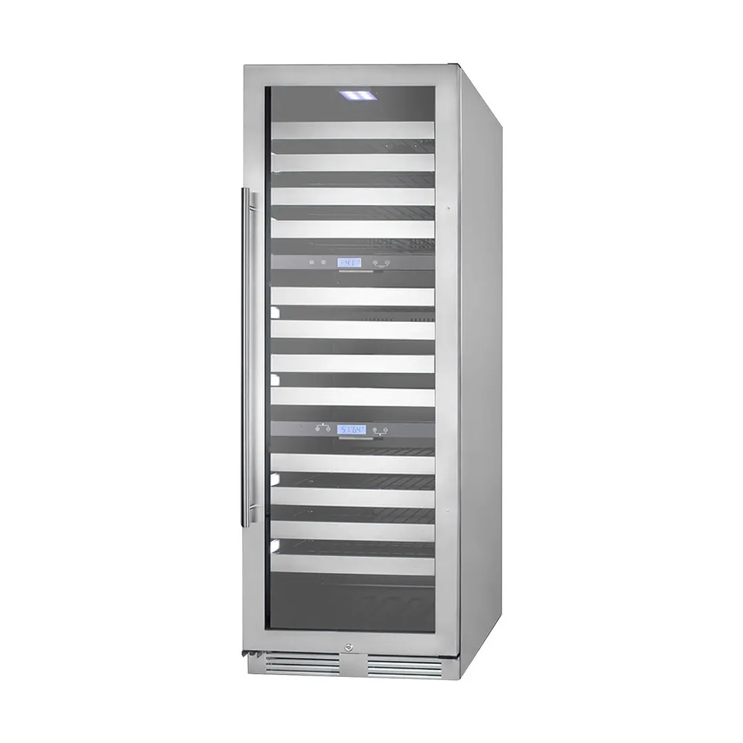 Summit SWCP1988TCSS 24" Glass Door Wine Refrigerator, Three Temperature, 149 Bottles